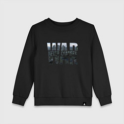 Свитшот хлопковый детский War never changes, цвет: черный