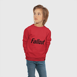 Свитшот хлопковый детский Fallout, цвет: красный — фото 2