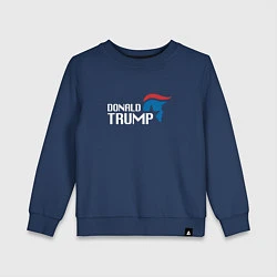 Свитшот хлопковый детский Donald Trump Logo, цвет: тёмно-синий