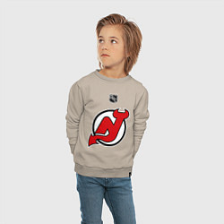 Свитшот хлопковый детский New Jersey Devils: Kovalchuk 17, цвет: миндальный — фото 2