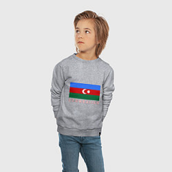 Свитшот хлопковый детский Азербайджан, цвет: меланж — фото 2