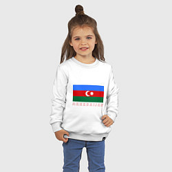 Свитшот хлопковый детский Азербайджан цвета белый — фото 2