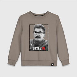 Свитшот хлопковый детский Stalin: Style in, цвет: утренний латте