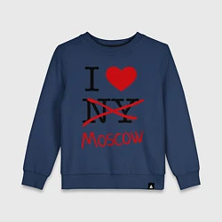 Детский свитшот I love Moscow