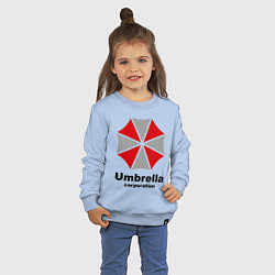 Свитшот хлопковый детский Umbrella corporation, цвет: мягкое небо — фото 2