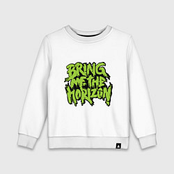 Свитшот хлопковый детский Bring me the horizon, цвет: белый