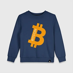 Свитшот хлопковый детский Bitcoin Boss, цвет: тёмно-синий