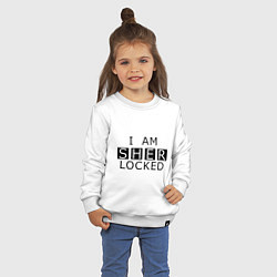 Свитшот хлопковый детский I am Sherlocked, цвет: белый — фото 2