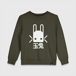 Свитшот хлопковый детский Destiny Rabbit, цвет: хаки