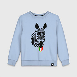 Свитшот хлопковый детский Juventus Zebra, цвет: мягкое небо