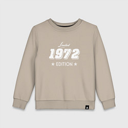 Свитшот хлопковый детский Limited Edition 1972, цвет: миндальный