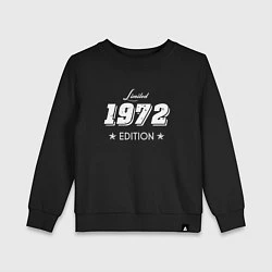 Свитшот хлопковый детский Limited Edition 1972, цвет: черный