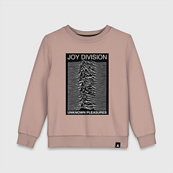 Свитшот хлопковый детский Joy Division: Unknown Pleasures, цвет: пыльно-розовый