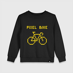 Свитшот хлопковый детский Pixel Bike one color, цвет: черный