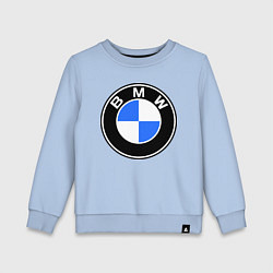 Свитшот хлопковый детский Logo BMW, цвет: мягкое небо