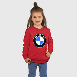 Свитшот хлопковый детский Logo BMW, цвет: красный — фото 2