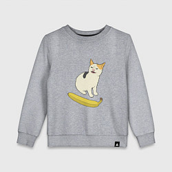 Детский свитшот Cat no banana meme