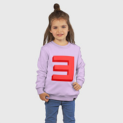 Свитшот хлопковый детский Eminem: Big E, цвет: лаванда — фото 2