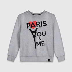 Свитшот хлопковый детский Paris: You & me, цвет: меланж