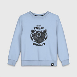 Свитшот хлопковый детский Russian Grizzly, цвет: мягкое небо