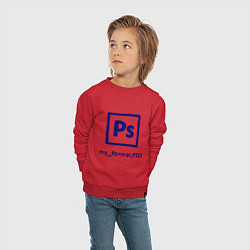 Свитшот хлопковый детский Photoshop, цвет: красный — фото 2