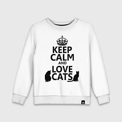 Детский свитшот Keep Calm & Love Cats