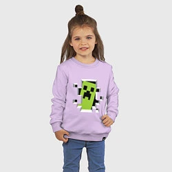 Свитшот хлопковый детский Crash Minecraft, цвет: лаванда — фото 2