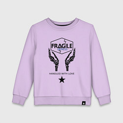 Свитшот хлопковый детский Fragile Express, цвет: лаванда