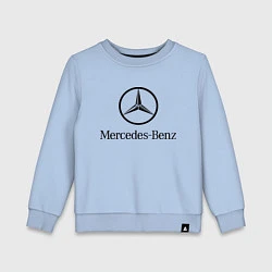 Свитшот хлопковый детский Logo Mercedes-Benz, цвет: мягкое небо