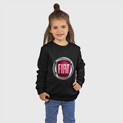 Свитшот хлопковый детский FIAT logo, цвет: черный — фото 2