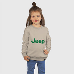 Свитшот хлопковый детский Logo Jeep, цвет: миндальный — фото 2
