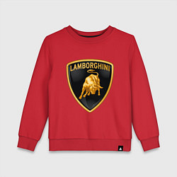 Свитшот хлопковый детский Lamborghini logo, цвет: красный