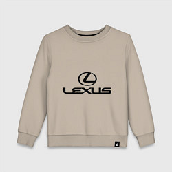 Свитшот хлопковый детский Lexus logo, цвет: миндальный