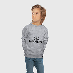 Свитшот хлопковый детский Lexus logo, цвет: меланж — фото 2