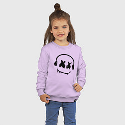 Свитшот хлопковый детский Marshmello Music, цвет: лаванда — фото 2