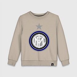 Свитшот хлопковый детский Inter FC, цвет: миндальный