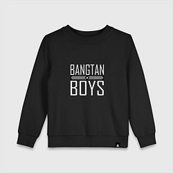 Свитшот хлопковый детский BANGTAN BOYS, цвет: черный