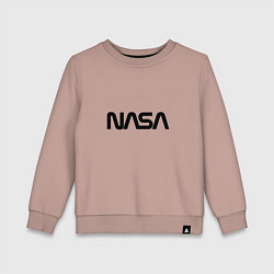 Свитшот хлопковый детский NASA, цвет: пыльно-розовый