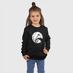 Свитшот хлопковый детский Тоторо на Луне, цвет: черный — фото 2