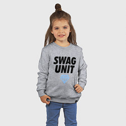Свитшот хлопковый детский Swag Unit, цвет: меланж — фото 2