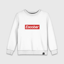 Свитшот хлопковый детский Escobar Supreme, цвет: белый