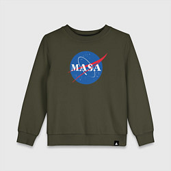 Свитшот хлопковый детский NASA: Masa, цвет: хаки