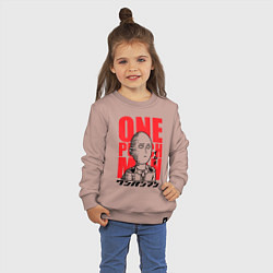 Свитшот хлопковый детский Ok Hero, цвет: пыльно-розовый — фото 2