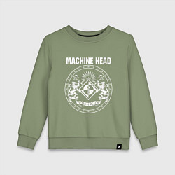 Свитшот хлопковый детский Machine Head MCMXCII, цвет: авокадо