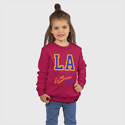 Свитшот хлопковый детский Lebron 23: Los Angeles, цвет: маджента — фото 2