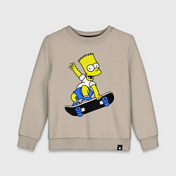 Детский свитшот Барт на скейте