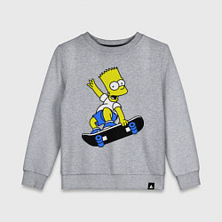 Детский свитшот Барт на скейте
