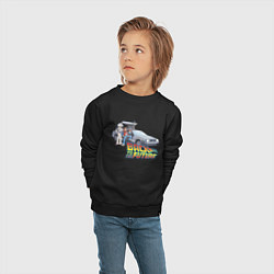 Свитшот хлопковый детский Back to the future, цвет: черный — фото 2