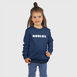 Свитшот хлопковый детский Roblox Logo, цвет: тёмно-синий — фото 2
