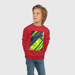Свитшот хлопковый детский Чужой alien, цвет: красный — фото 2